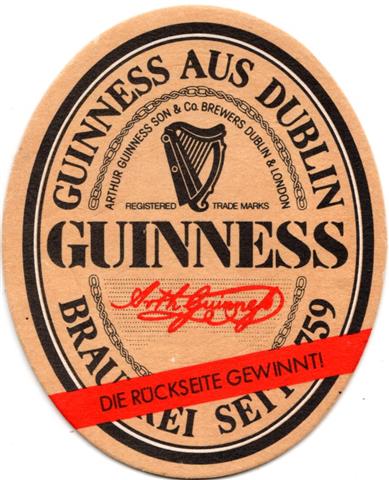 dublin l-irl guinness guinness oval 5a (220-die rckseite gewinnt)